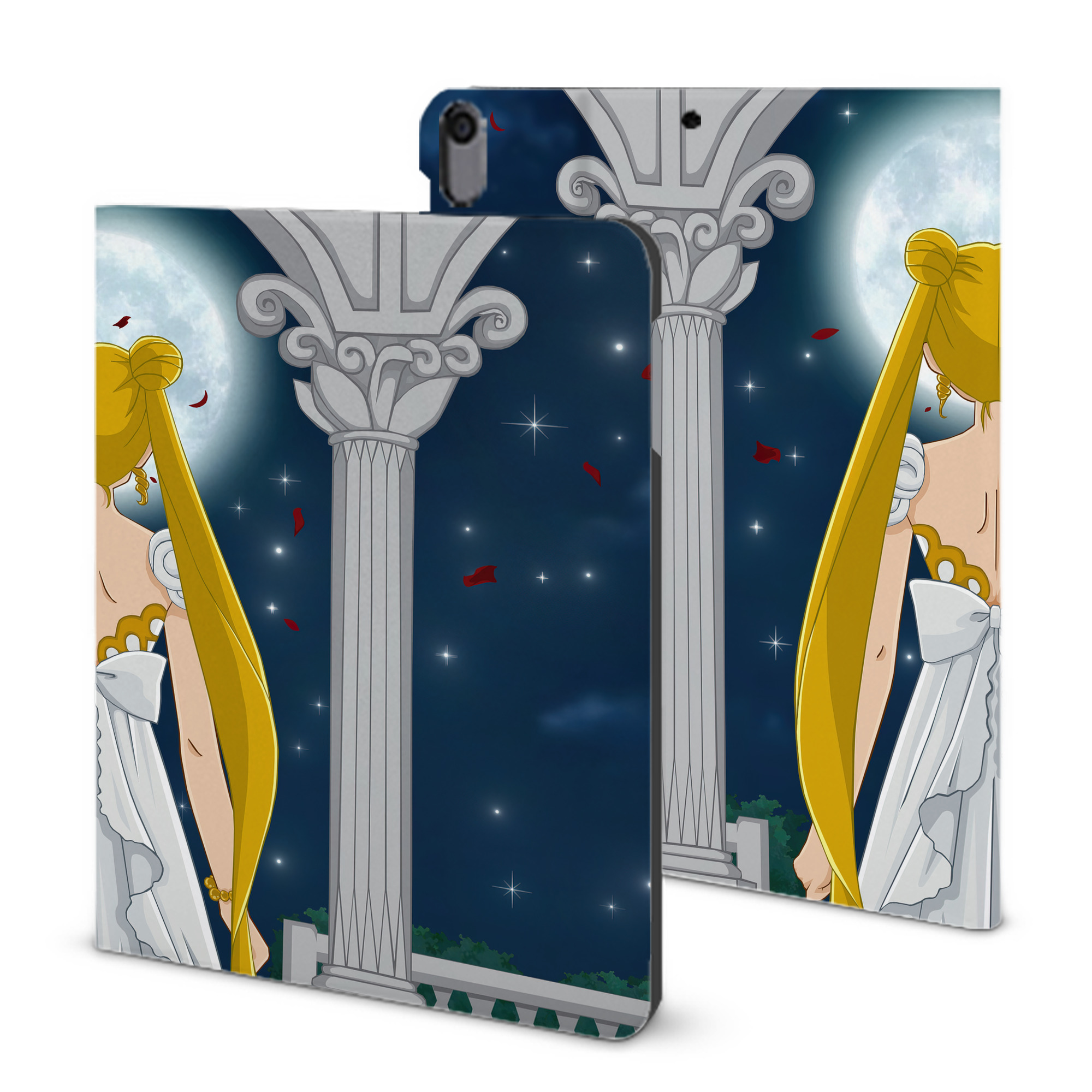 （画像用） 美少女戦士セーラームーン Sailor Moon IPad ケース ブック型 PUレザー TPU 耐衝撃 軽量 薄型 ペン収納なし 全面保護 IPad 各モデル対応